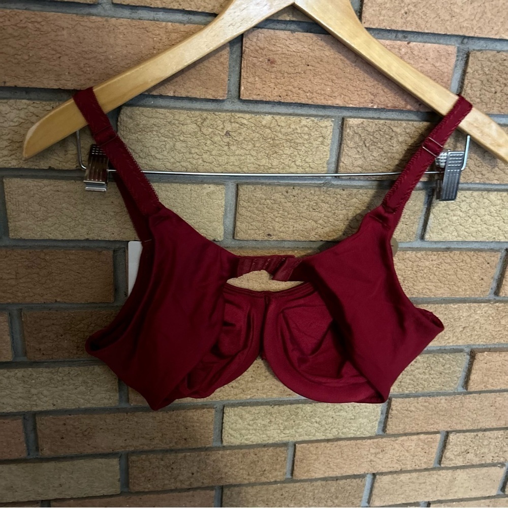 NWT Wacoal Surreal Comfort Underwire Unlined Bra Rhubarb Red 855335 - Picture 6 of 6